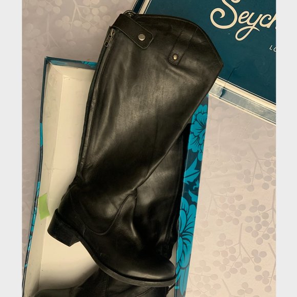 Tall Black Genuine Leather Boots | Seychelles - Picture 4 of 4
